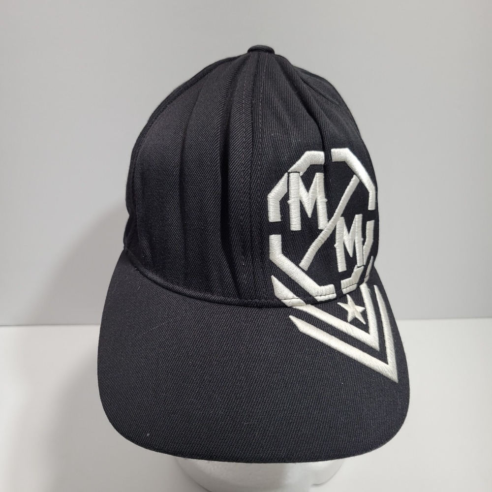 Yupoong Flexfit Hat Cap Black Baseball Hiker Hiking Embroidered L-XL Mens